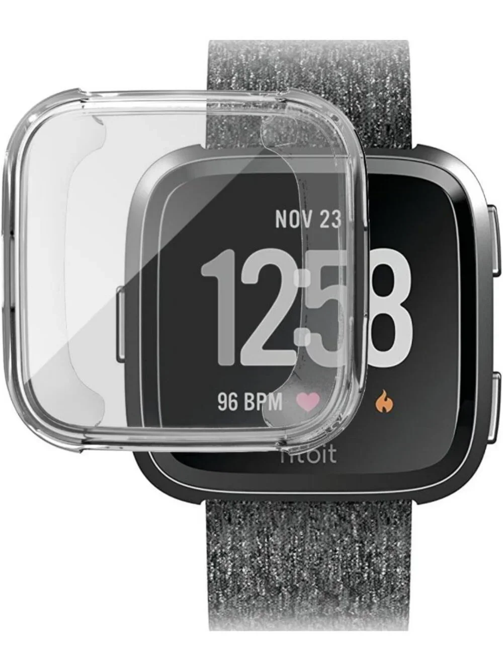 8-Pack Ultra Slim Screen Protector Case for Fitbit Versa - Scratch-Proof TPU
